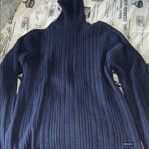 Navy Blue Calvin Klein Jeans ribbed turtleneck